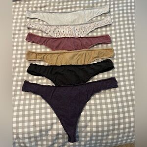 6 Secret Treasures cotton thongs
